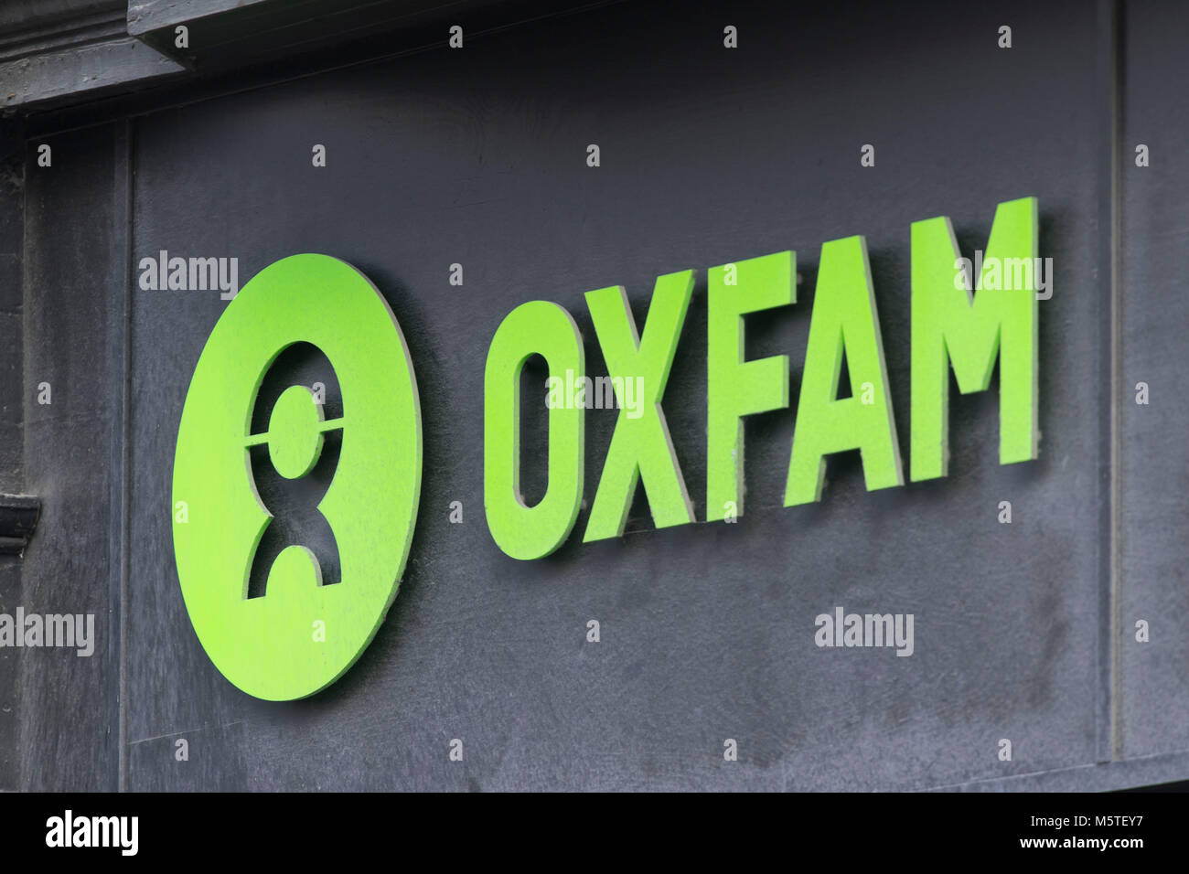Oxfarm Store anmelden Logo. Stockfoto