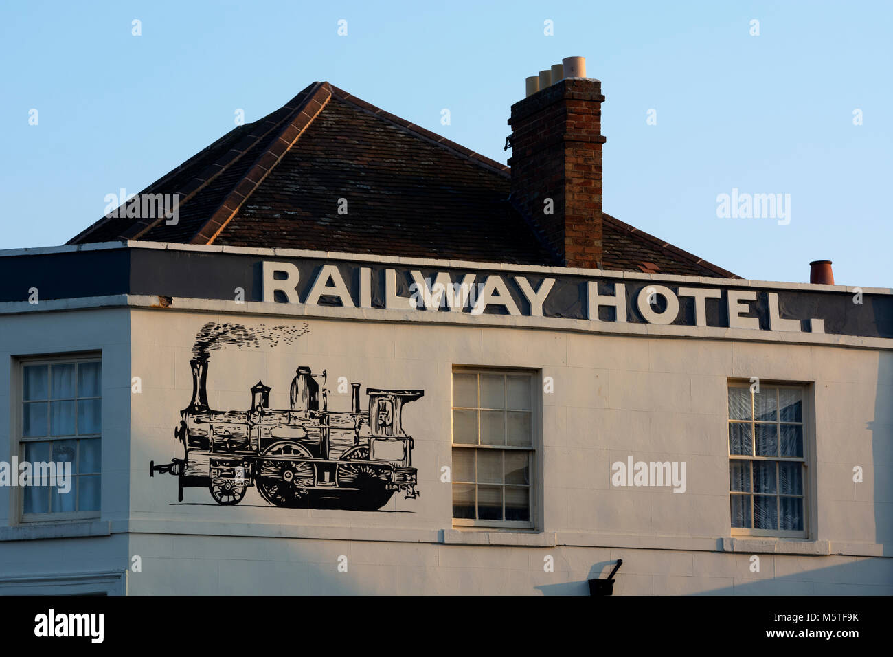 Die Railway Hotel, Evesham, Worcestershire, England, Großbritannien Stockfoto