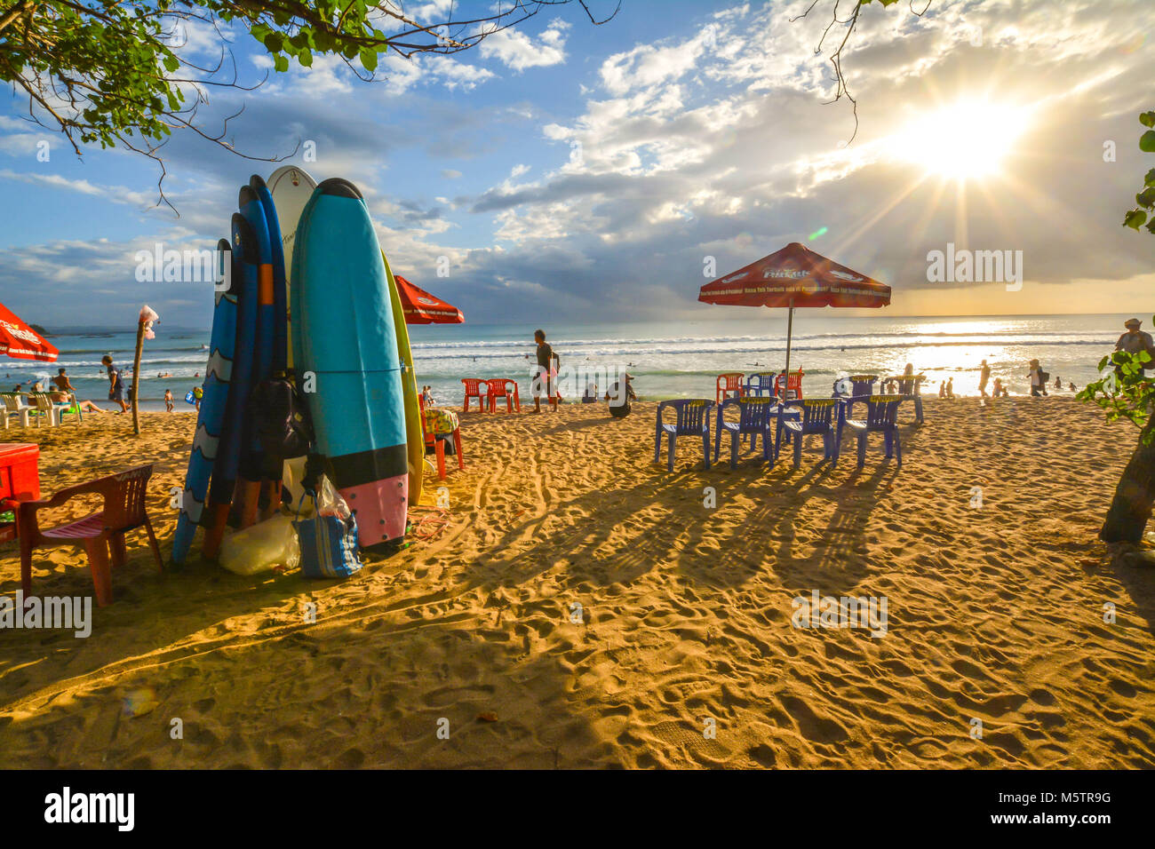 Kuta Beach in Bali, Indonesien Stockfoto