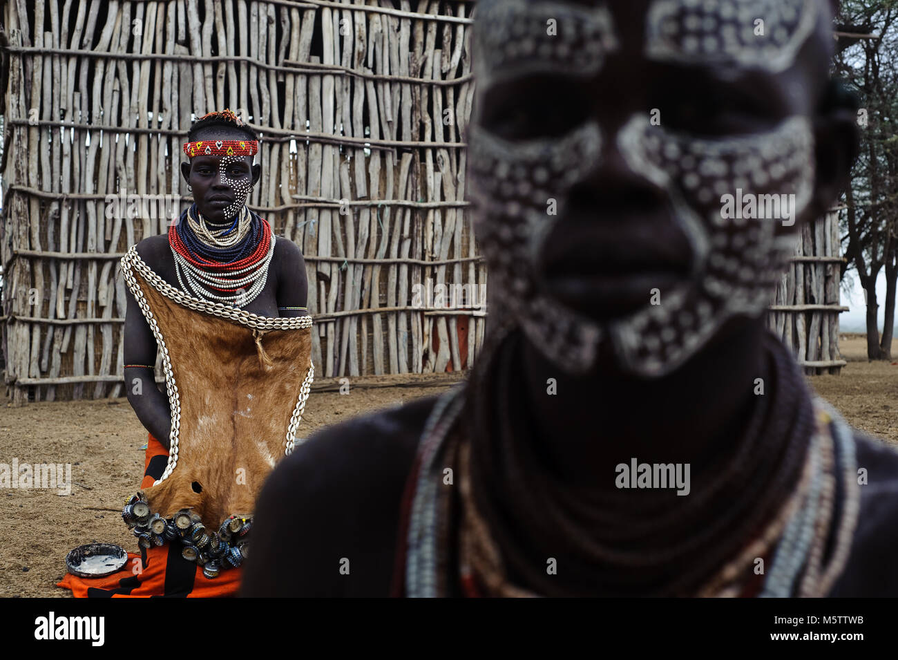 Frauen aus dem Karo Stammes (Äthiopien) Stockfoto