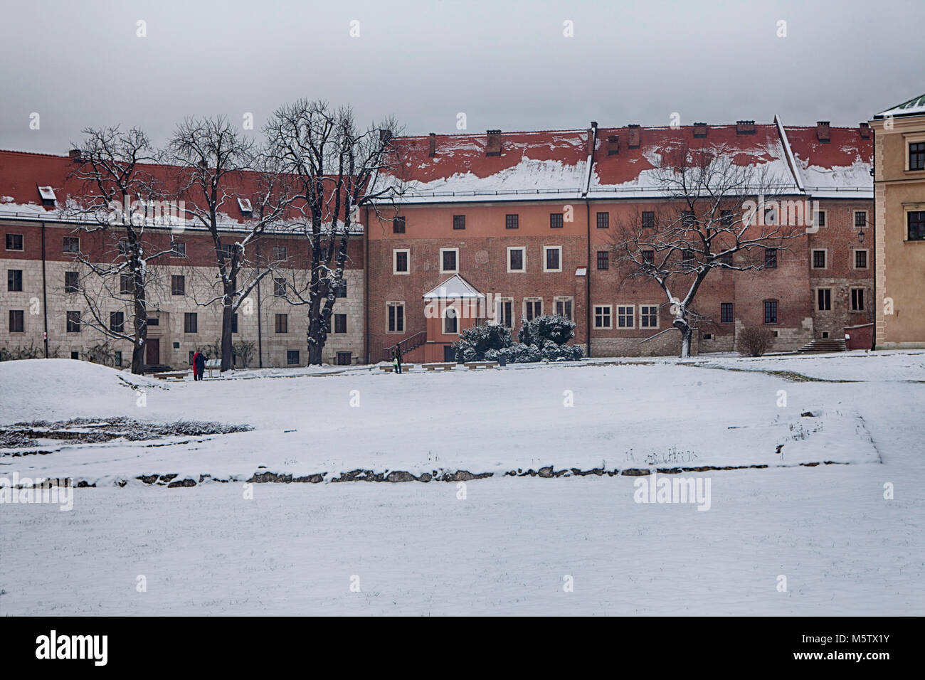 Krakau, Polen - 12. Februar 2018 Auf Wawel Wawel Hill Stockfoto