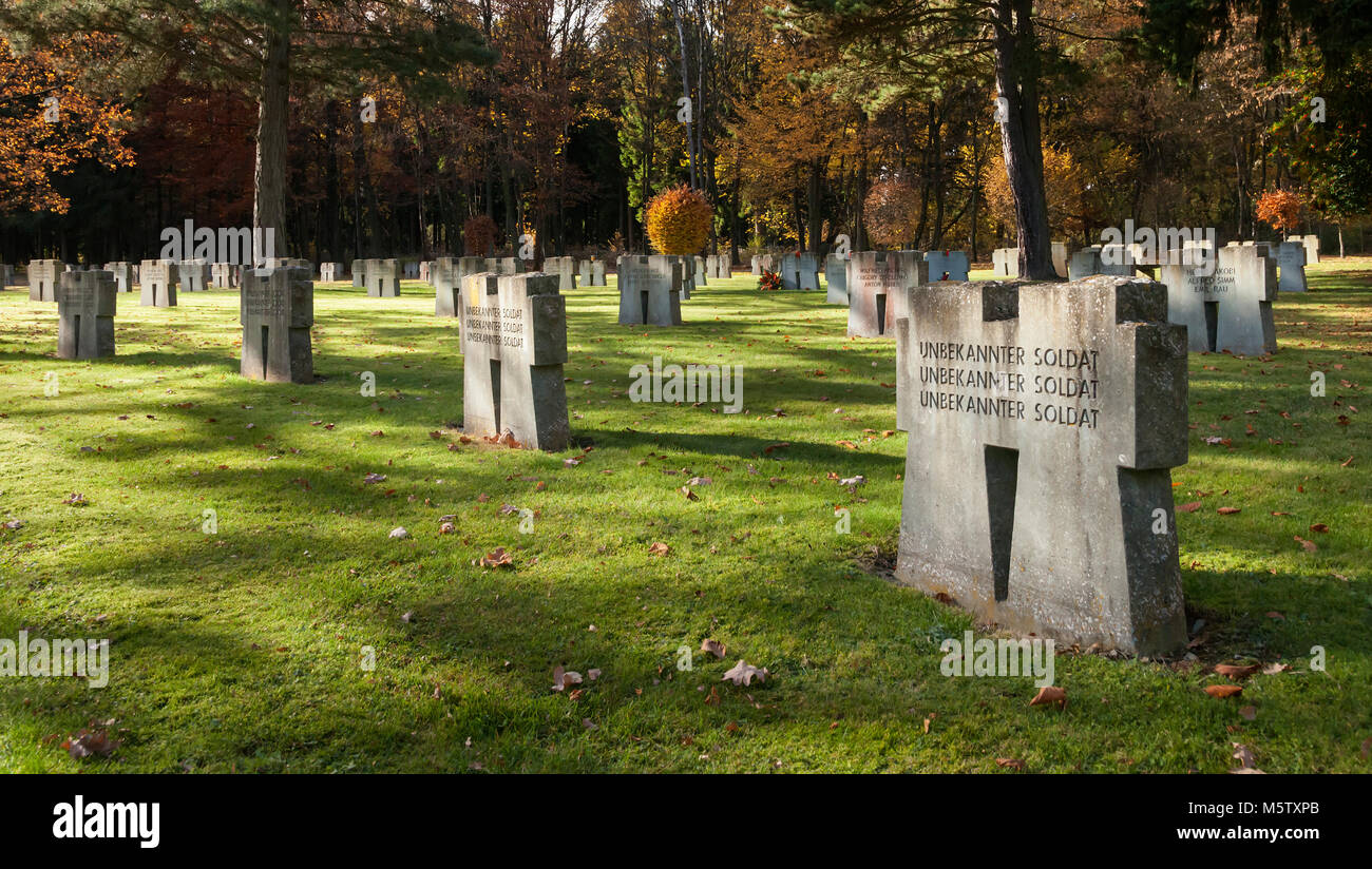 Deutscher Soldatenfriedhof - Hurtgen Stockfoto