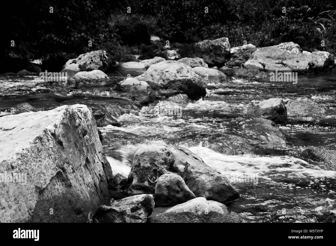 Fotos von verschiedenen Flüssen oder Höhlen im Departement Alta Verapaz, Guatemala. Stockfoto