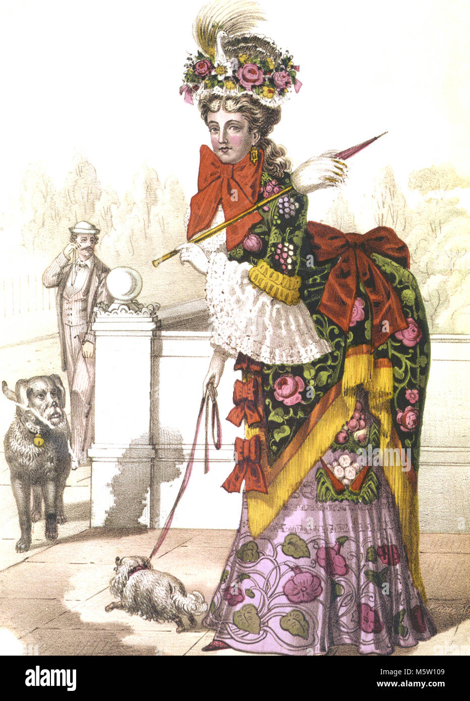 PARIS Mode um 1875 Stockfoto
