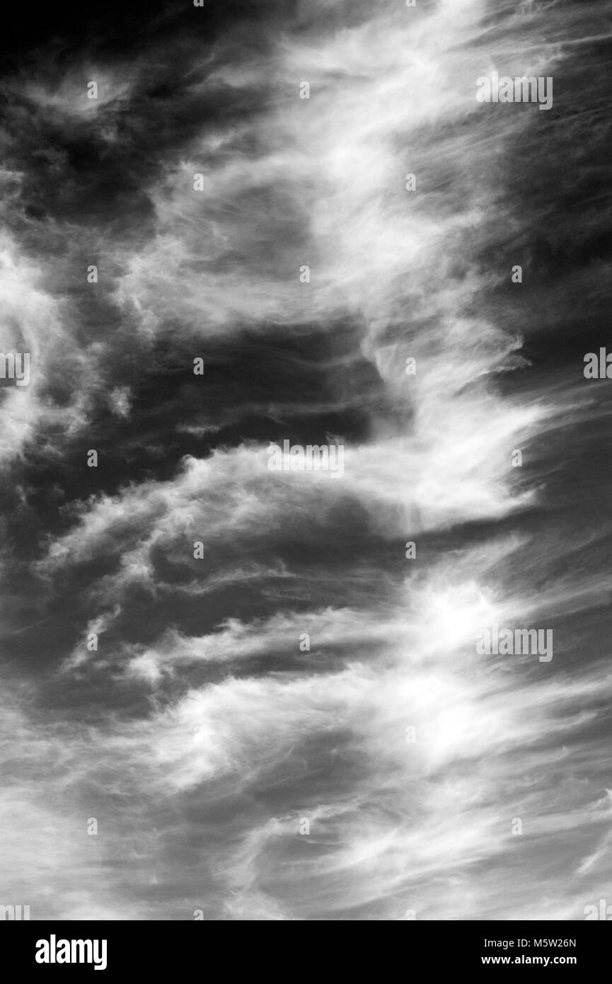 Zirruswolken mit der Natur Muster und abstrakten Formen Stockfoto