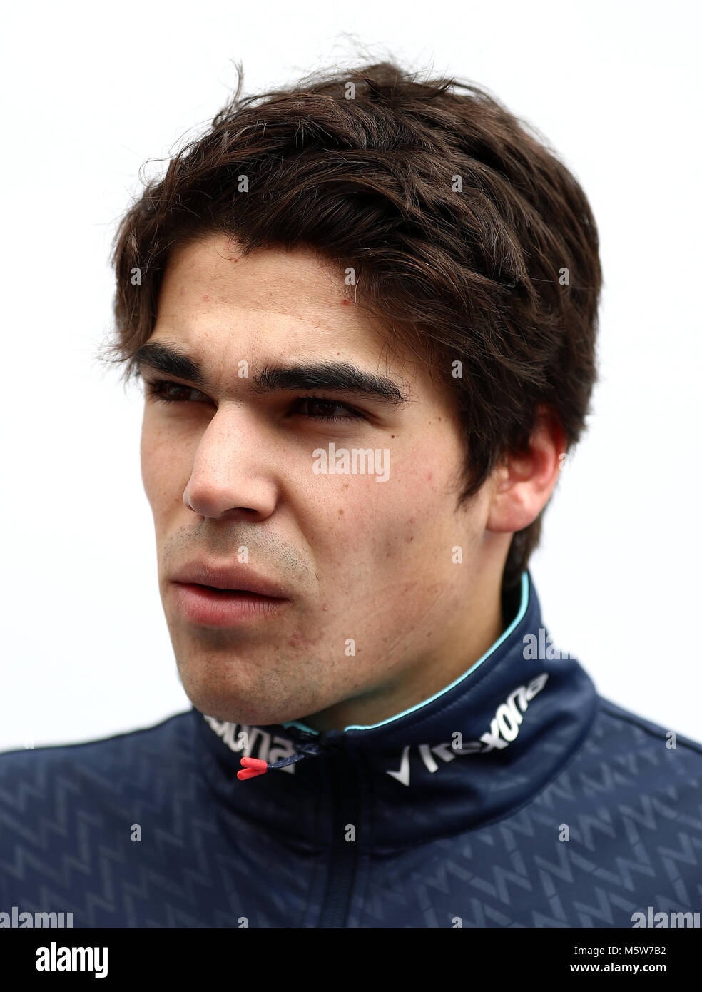 Williams' Lance Spaziergang am ersten Tag der Vorsaison-Tests auf dem Circuit de Barcelona-Catalunya, Barcelona. DRÜCKEN SIE VERBANDSFOTO. Bilddatum: Montag, 26. Februar 2018. Siehe PA Story AUTO Barcelona. Bildnachweis sollte lauten: Tim Goode/PA Wire. Stockfoto