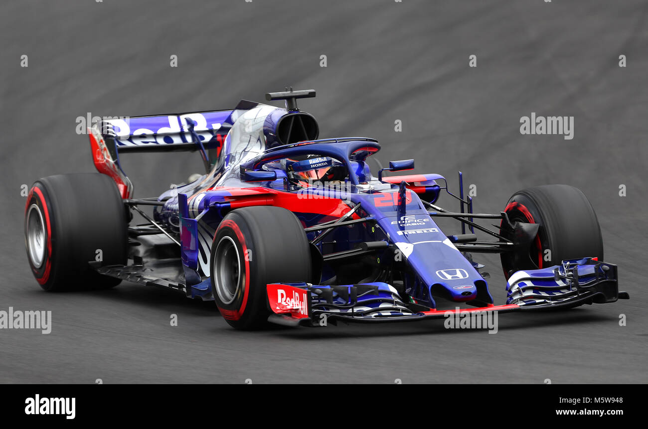 Toro Rosso's Brendon Hartley am ersten Tag der Vorsaison-Tests auf dem Circuit de Barcelona-Catalunya, Barcelona. DRÜCKEN SIE VERBANDSFOTO. Bilddatum: Montag, 26. Februar 2018. Siehe PA Story AUTO Barcelona. Bildnachweis sollte lauten: Tim Goode/PA Wire. Stockfoto