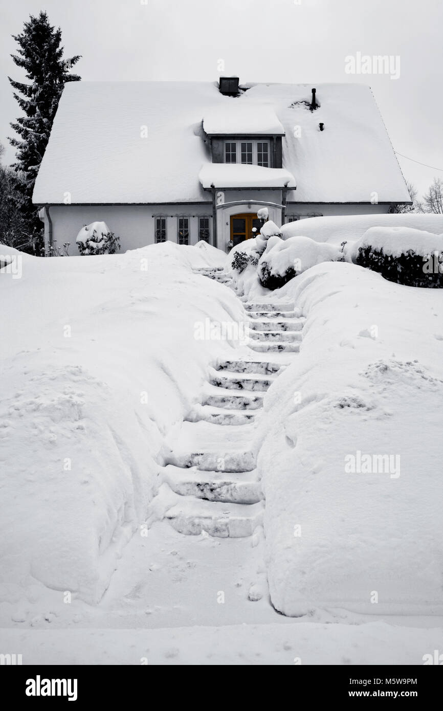 Winter in Meinerzhagen, Nordrhein-Westfalen, Deutschland, Europa Stockfoto