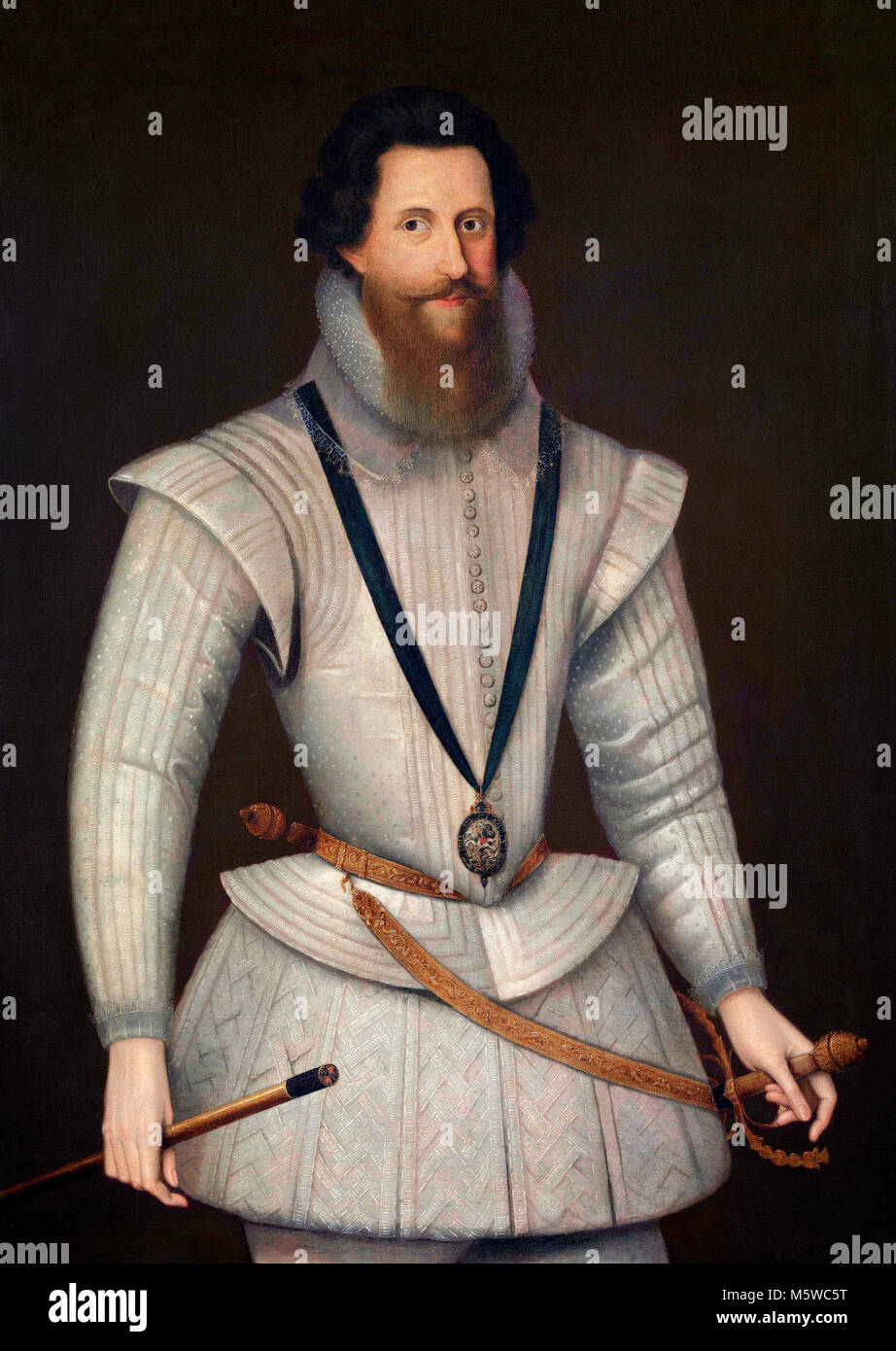 Robert Devereux, 2nd Earl of Essex (1565-1601) von Marcus Gheeraerts der Jüngere, Öl auf Leinwand, C. 1596-1601. Essex war ein Liebling der Königin Elizabeth I aber wegen Landesverrats im Jahre 1601 hingerichtet wurde. Stockfoto
