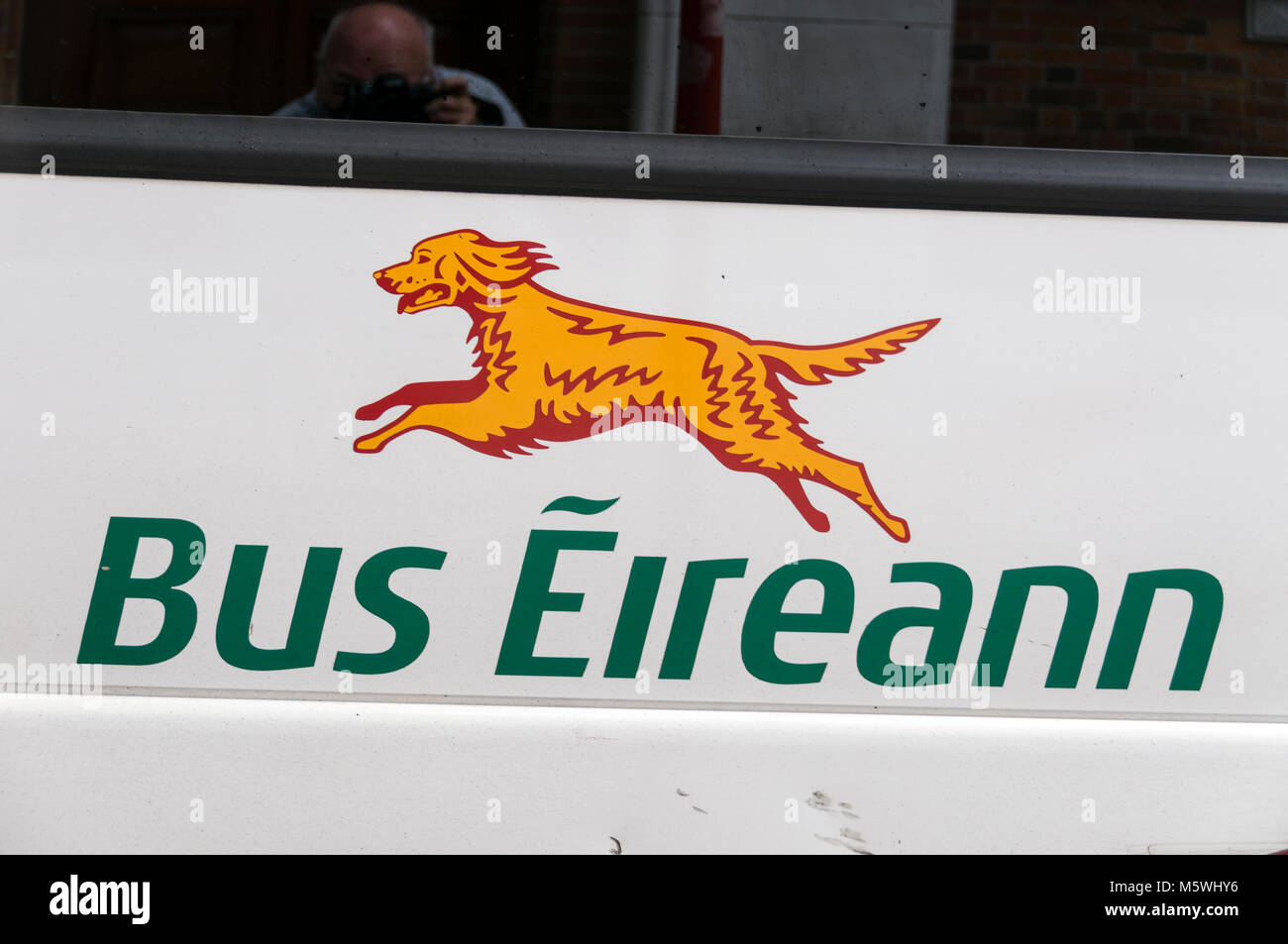 Cork bus Logo, Bus Eireann in Cork in Südirland Stockfoto