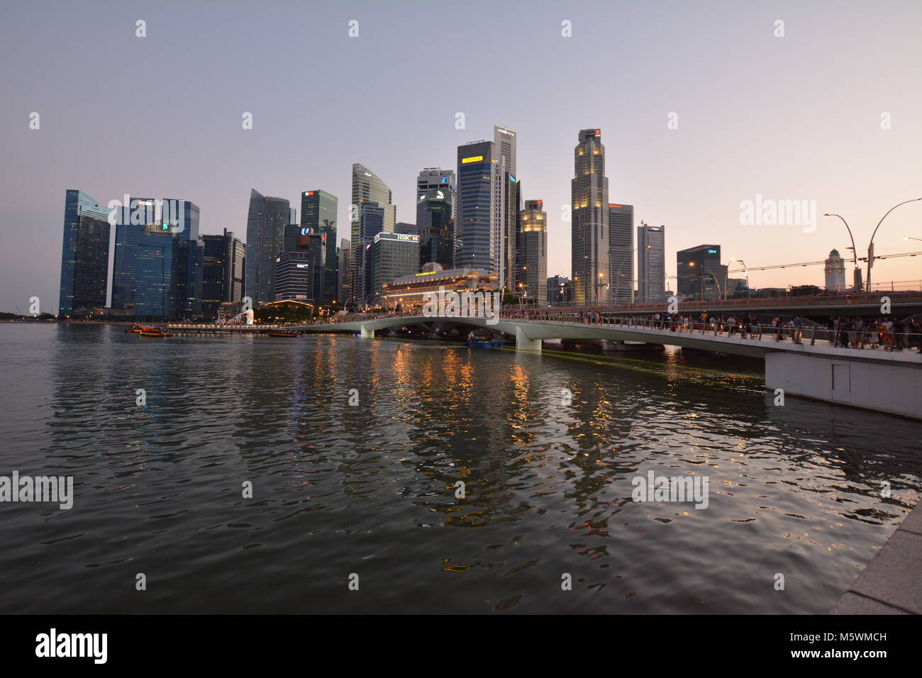 Merlion Statue Singapur Stockfoto