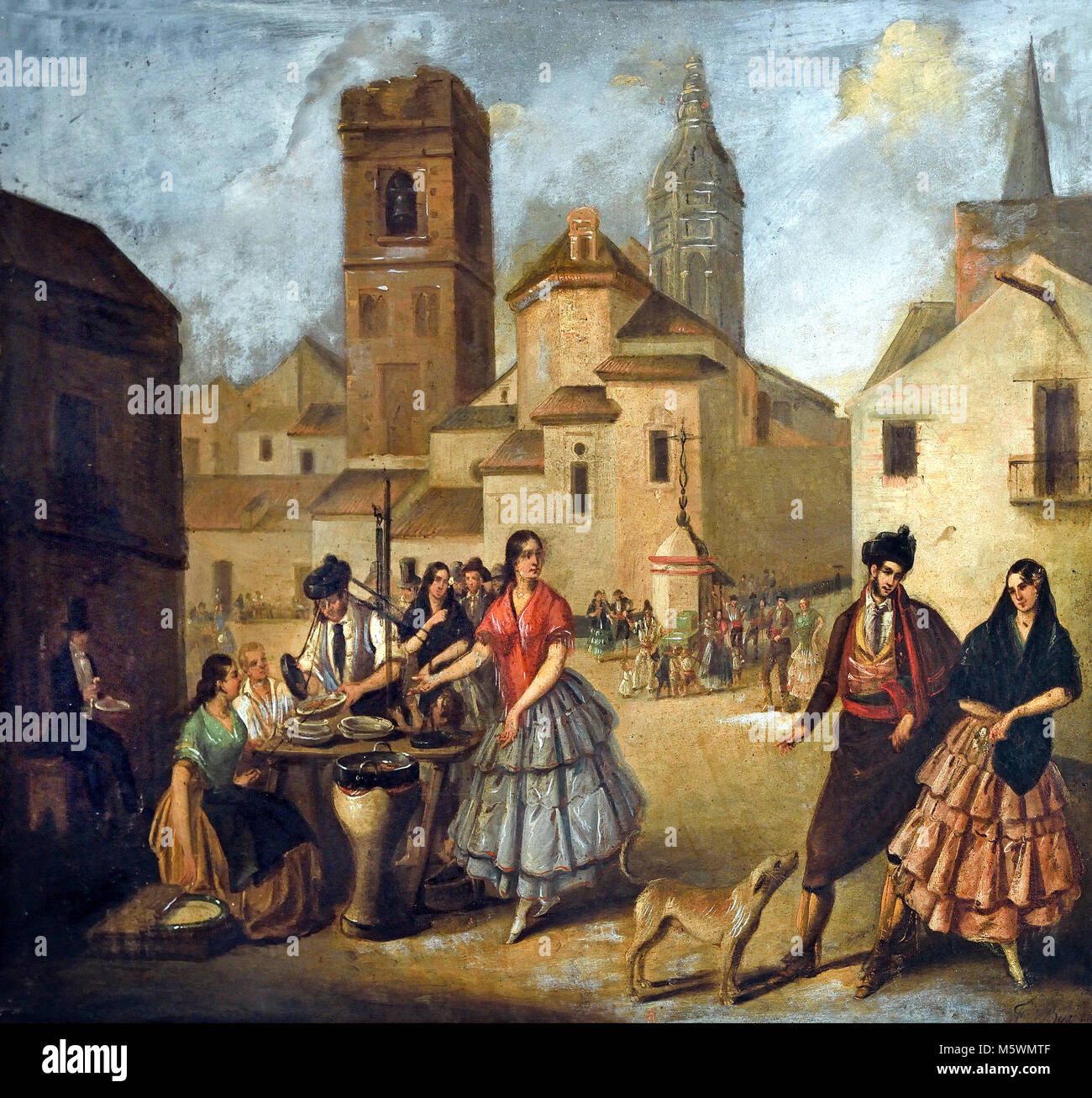 Escuela costumbrista sevillana - sevillanischen Schule Manieren von Manuel Cabral y Aguado Bejarano (1827 - 1891) 19., Jahrhundert, Spanien, Spanisch, Stockfoto