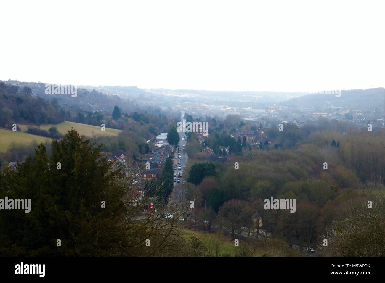 Buckinghamshire, Großbritannien Landschaft mit Blick auf einen 40, Stokenchurch im Abstand Stockfoto