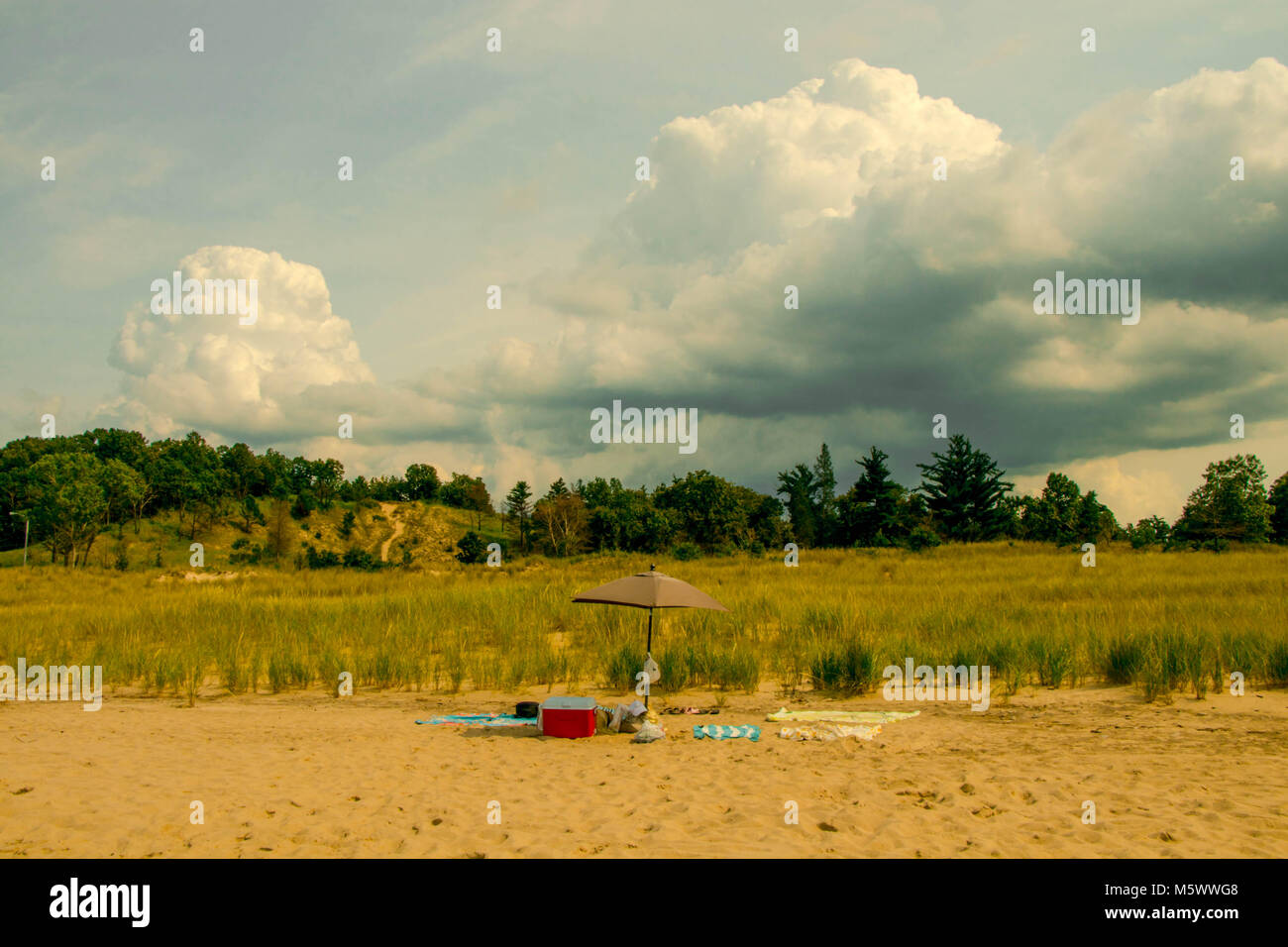 Am Strand Stockfoto