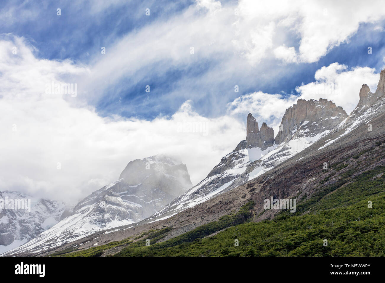 Cerro Paine Grande, Torres del Paine Nationalpark, Chile Stockfoto