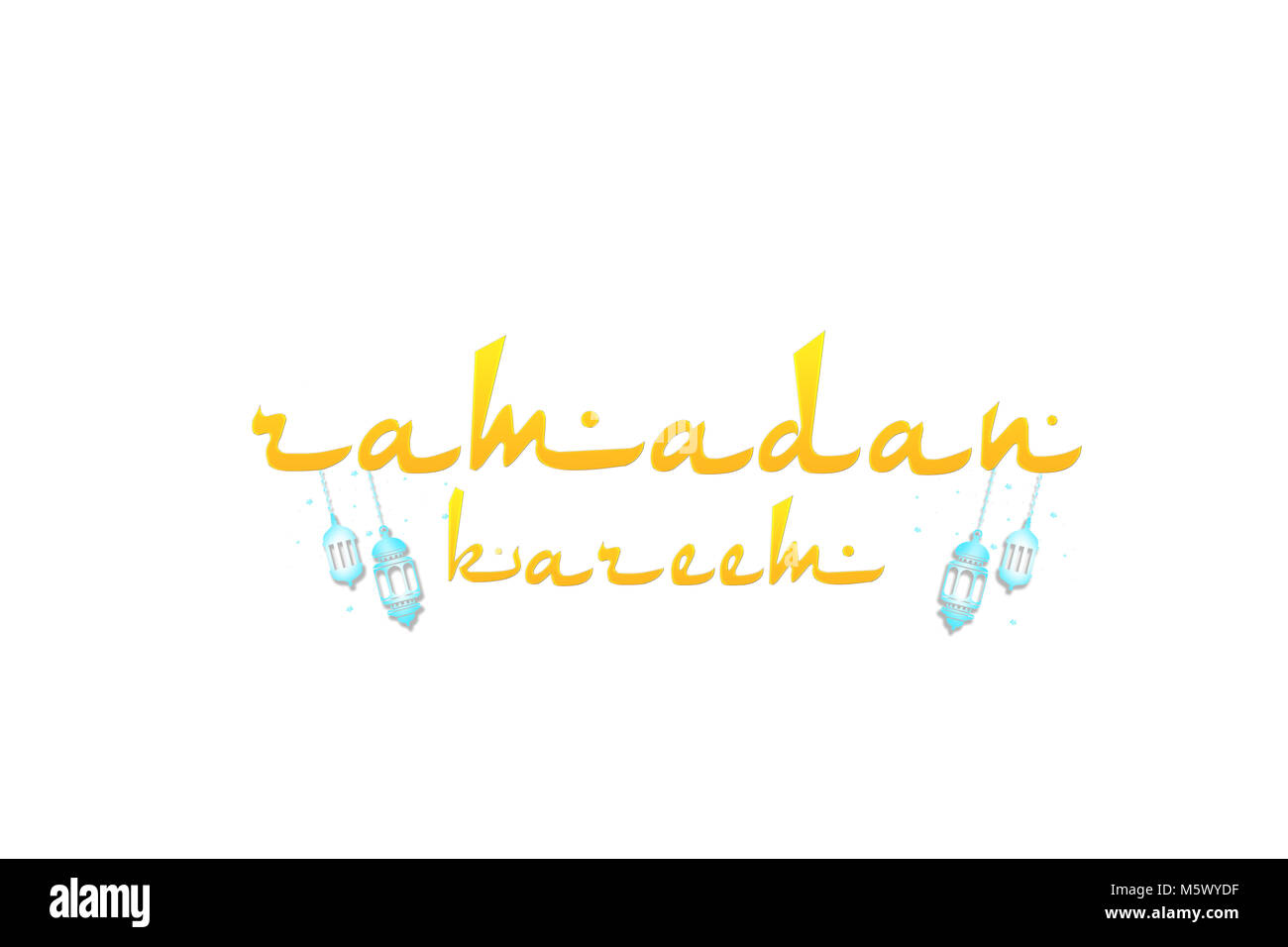 Happy Eid Mubarak. Kalligrafische Text des Ramadan Kareem Stockfoto