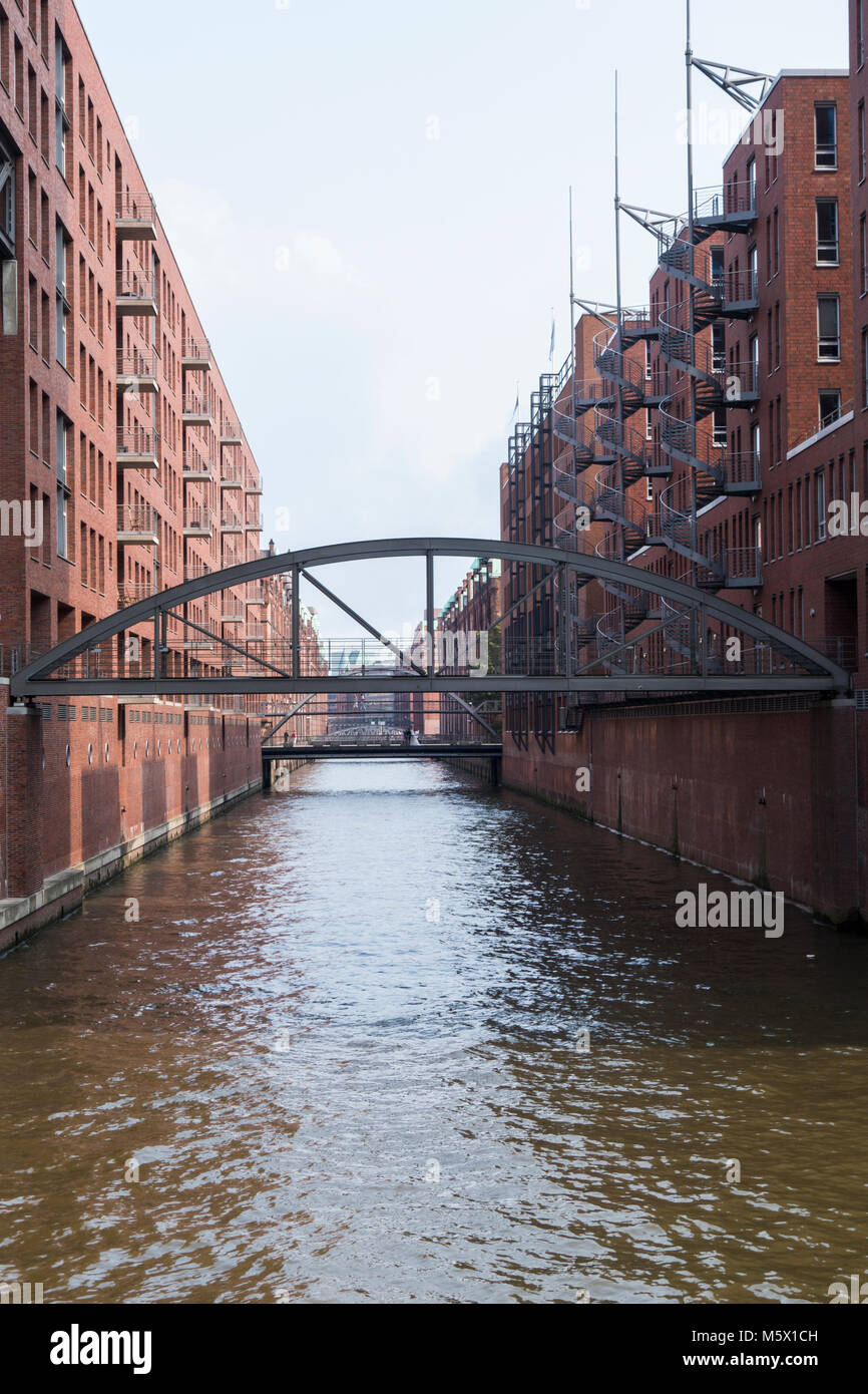 Alte Hamburg Speicherstadt Deutschland Stockfoto