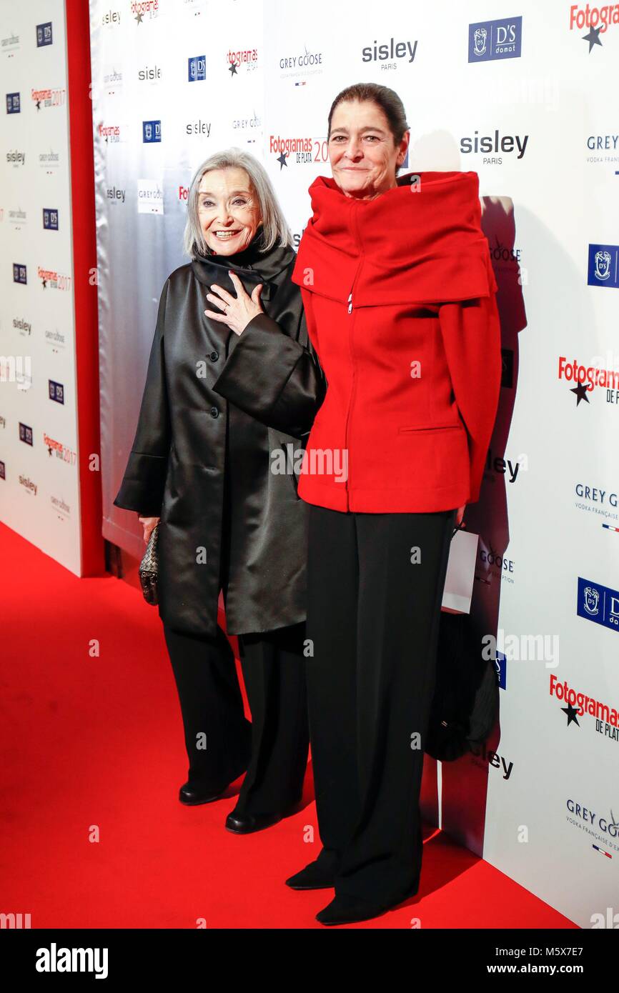 Nuria Espert und ihre Tochter besucht die "Fotogramas de Plata" Auszeichnungen auf Freude Slava Disco am 26. Februar in Madrid, Spanien 2018. Foto: Oscar J. Barroso/AFP 7 Credit: CORDON Cordon Drücken Sie die Taste/Alamy leben Nachrichten Stockfoto