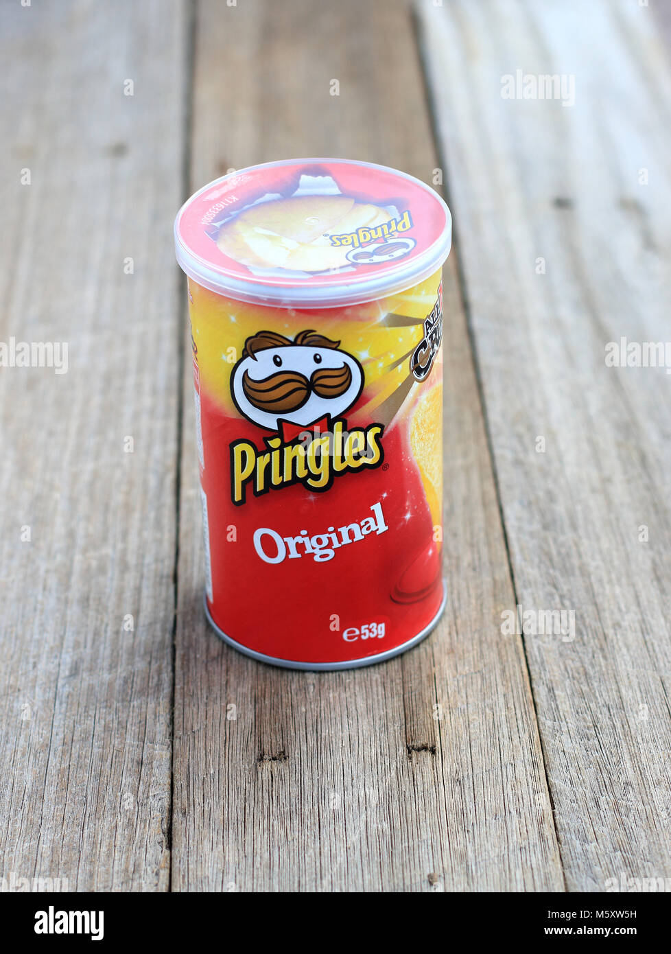 Ursprüngliche Aroma Pringles Kartoffeln Chips Stockfoto