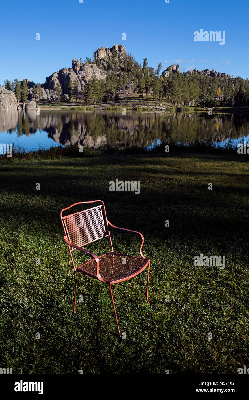SD 00065-00 ... South Dakota - Stuhl bei Sylvan Lake im Custer State Park. Stockfoto