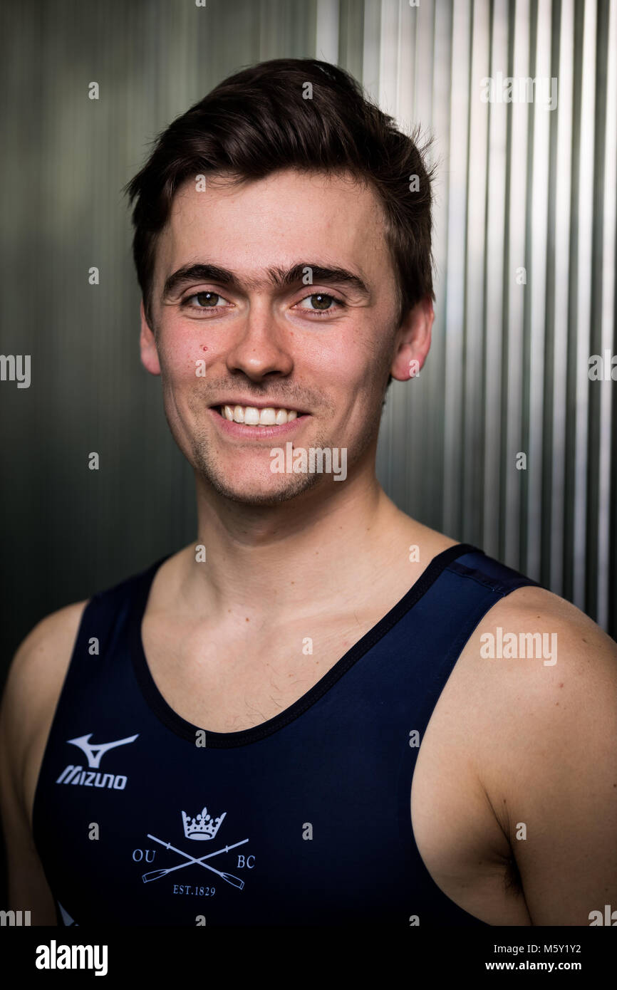 Der Oxford Claas Mertens Während des Boat Race Crew Ankündigung und in den Medien Tag im City Hall, London wiegen. PRESS ASSOCIATION Foto. Bild Datum: Montag, 26. Februar 2018. Photo Credit: John Walton/PA-Kabel Stockfoto