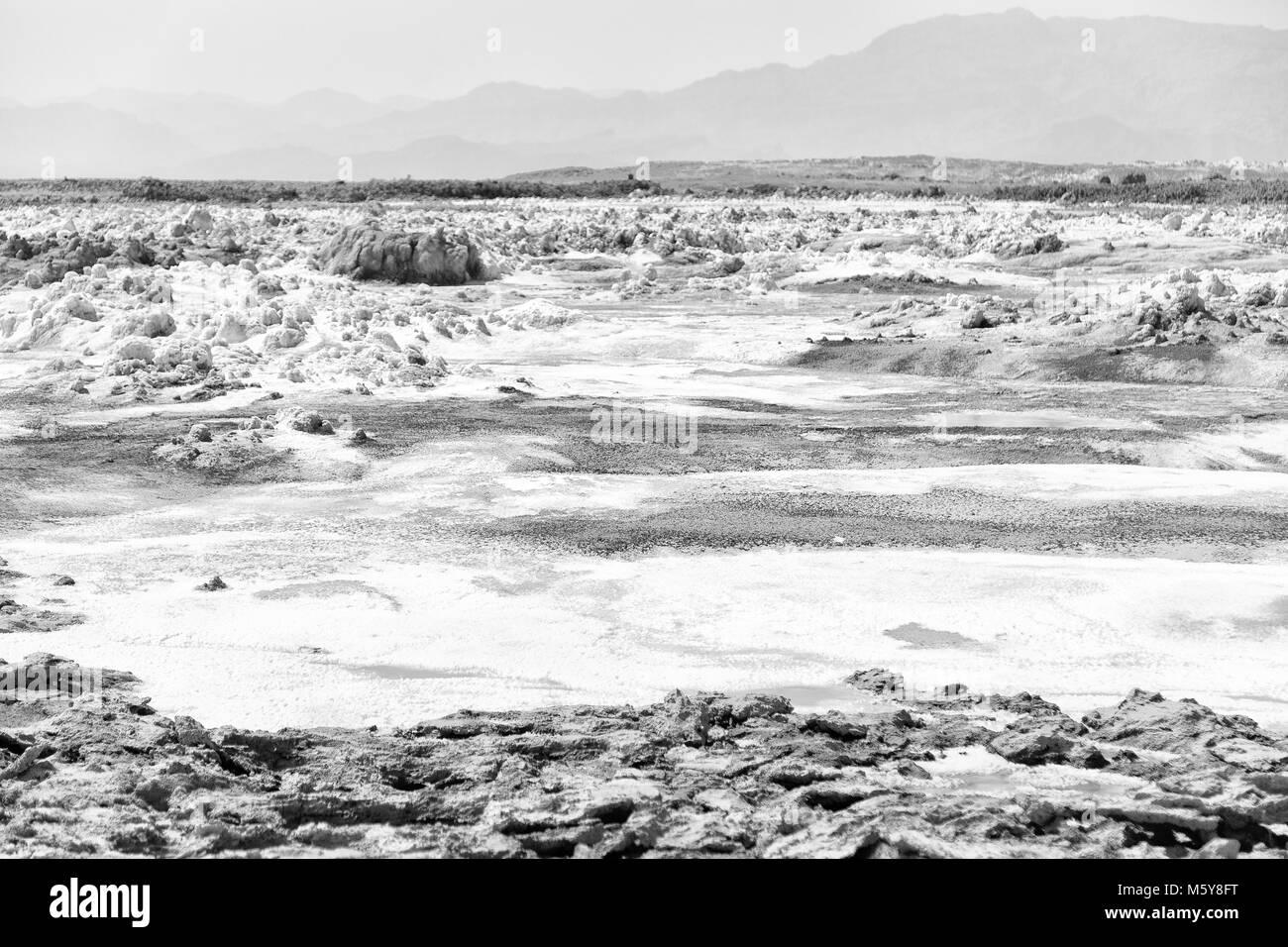 In der danakil Äthiopien Afrika die vulkanische Depression von dallol Stockfoto