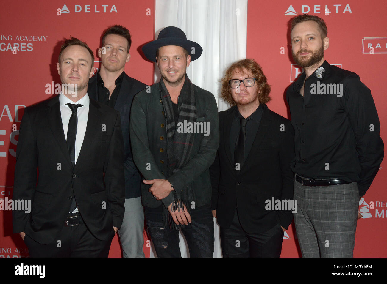 2018 MusiCares Person des Jahres ehrt Fleetwood Mac in der Radio City Music Hall - Roter Teppich Anreise mit: OneRepublic Wo: New York, New York, United States Wenn: 27 Jan 2018 Credit: Ivan Nikolov/WENN.com Stockfoto