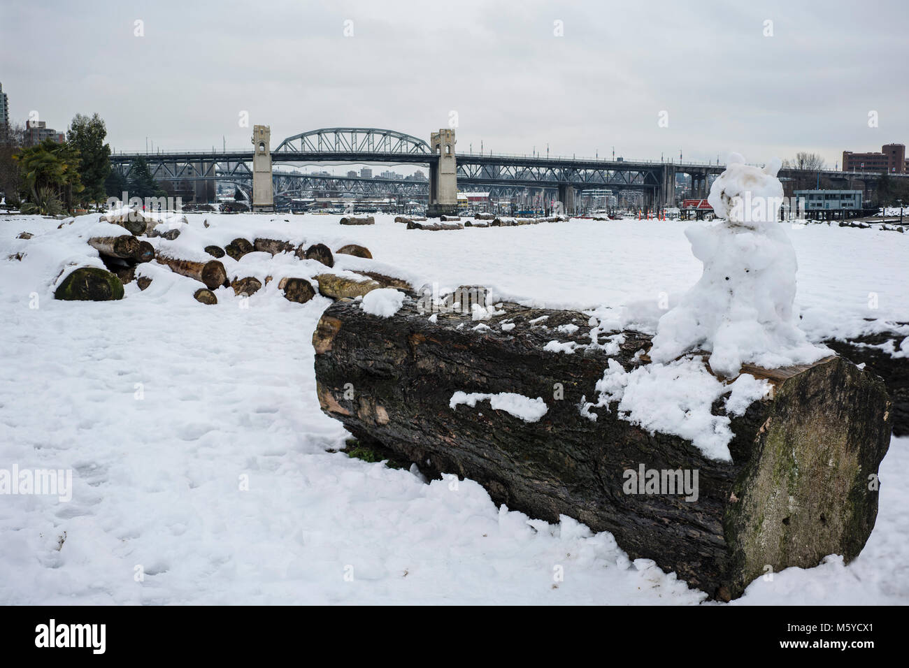 Schneemann am English Bay Stockfoto