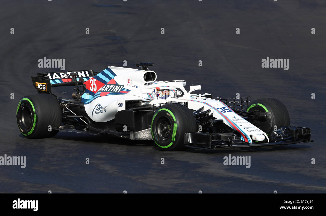 Williams' Sergei Sirotkin während Tages zwei vor der Saison auf dem Circuit de Barcelona-Catalunya, Barcelona. PRESS ASSOCIATION Foto. Bild Datum: Dienstag, 27. Februar 2018. Siehe PA Geschichte AUTO Barcelona. Photo Credit: Tim Goode/PA-Kabel. Einschränkungen: Nur für den redaktionellen Gebrauch bestimmt. Kommerzielle Nutzung mit vorheriger Zustimmung von Teams Stockfoto