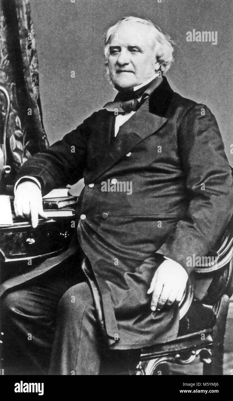 GEORGE PEABODY (1795-1869) amerikanischer Bankier und Philanthrop Stockfoto