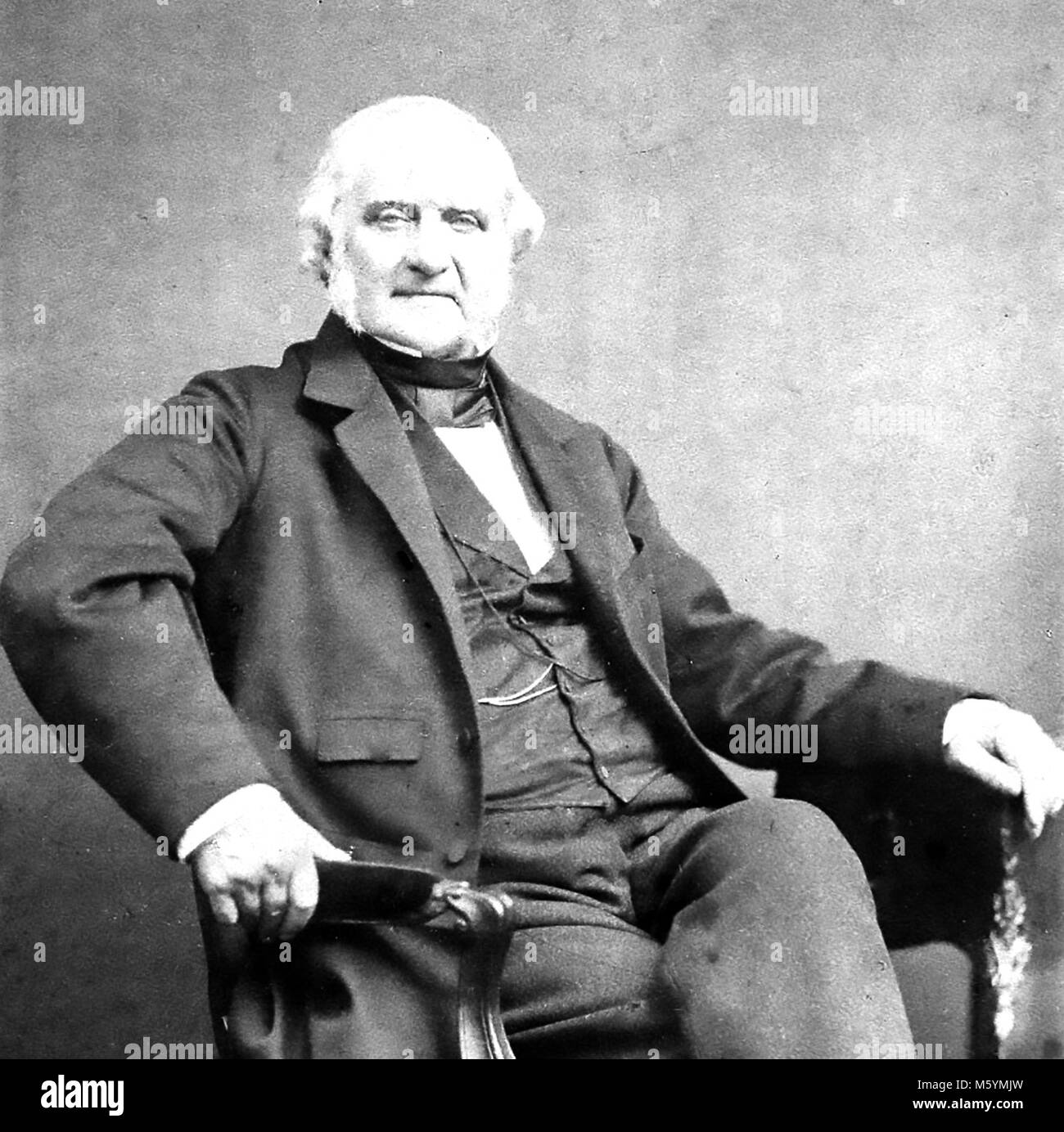 GEORGE PEABODY (1795-1869) amerikanischer Bankier und Philanthrop Stockfoto