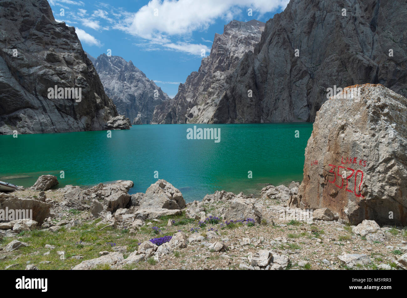Höhe köl-suu See, See, Tal, Kurumduk Naryn Provinz, Kirgisistan, Zentralasien Stockfoto