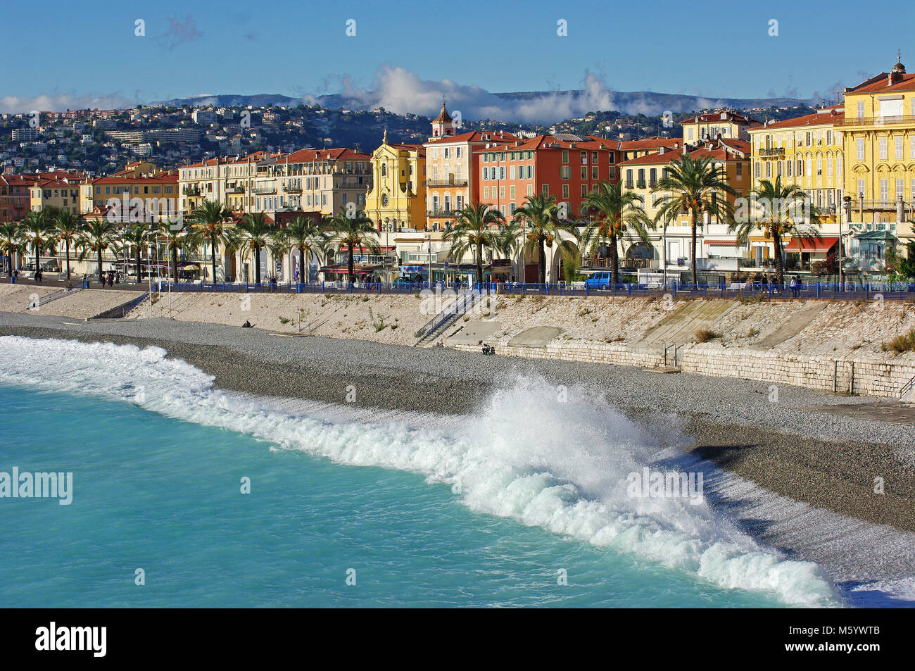 Nizza (Frankreich, Côte d'Azur): 'Quai des Etats-Unis" Stockfoto