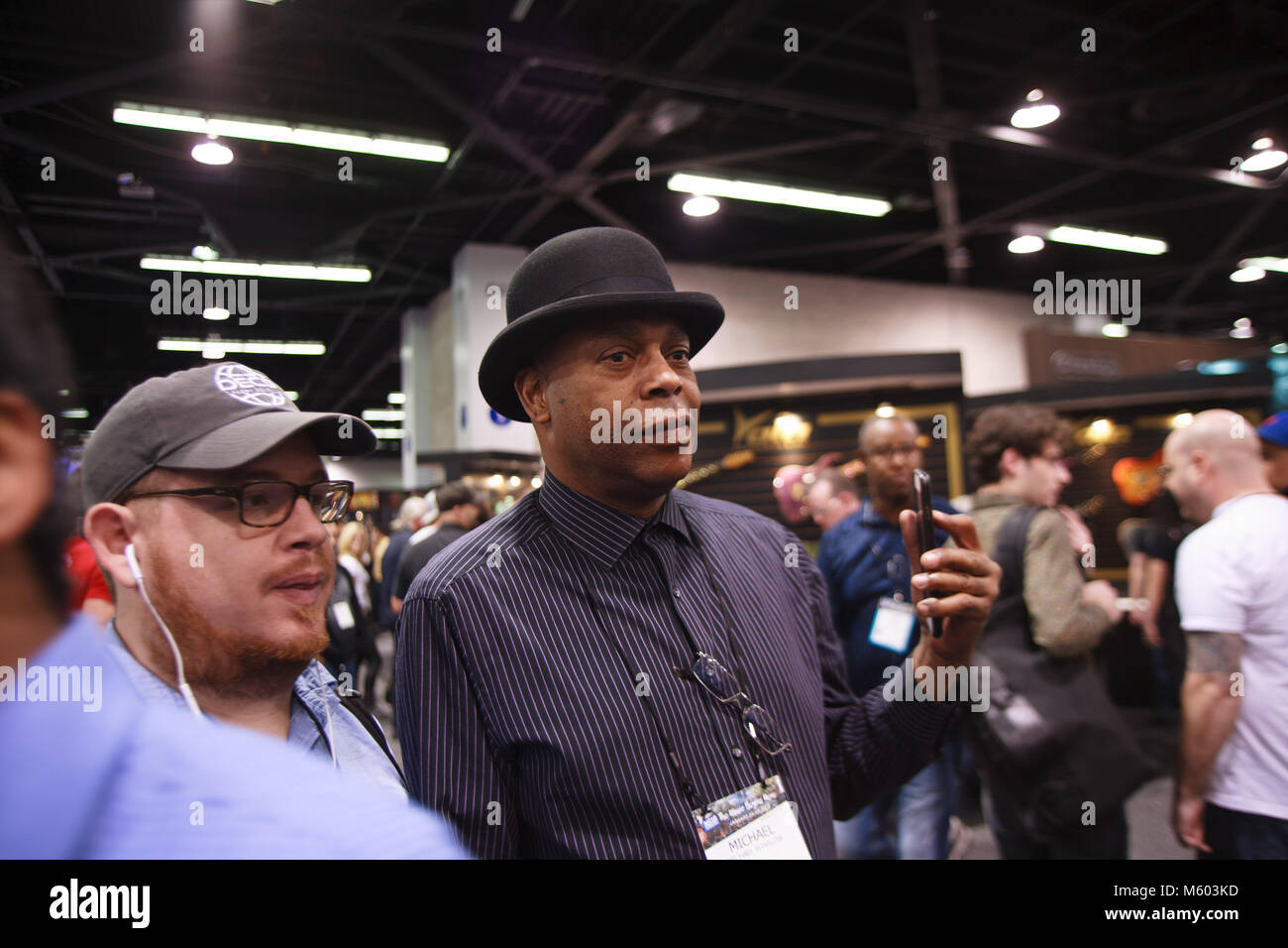 National Association of Music Merchants die neuesten Musik Trends im Anaheim Convention Center Mit: Michael Winslow Wo: Anaheim, Kalifornien, USA, wenn: 27 Jan 2018 Credit: Tony Forte/WANN Stockfoto