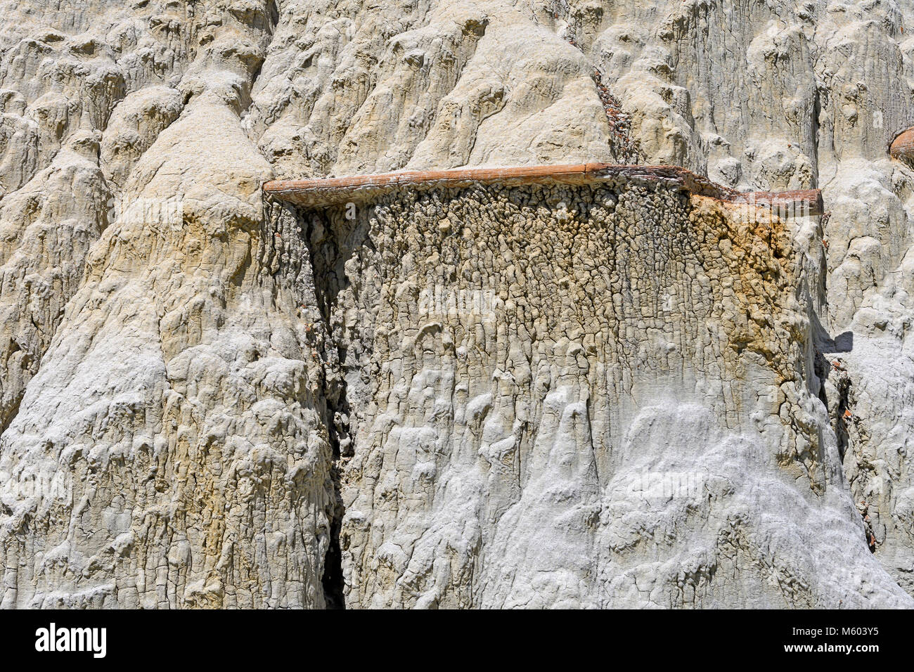 Caprock Erosion Muster in den Badlands von Theodore Roosevelt National Park in North Dakota Stockfoto