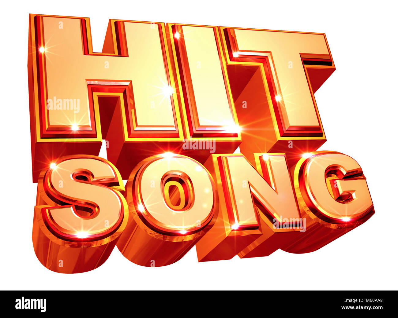 Glänzendes Rot Hit Logo - 3D-Darstellung Stockfoto Glänzendes Rot Hit Logo - 3D-Darstellung Stockfoto