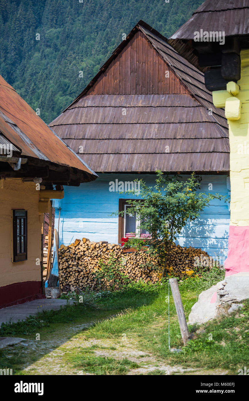 Vlkolinec Slowakei. 12. AUGUST 2015. Vlkolinec im Norden der Slowakei