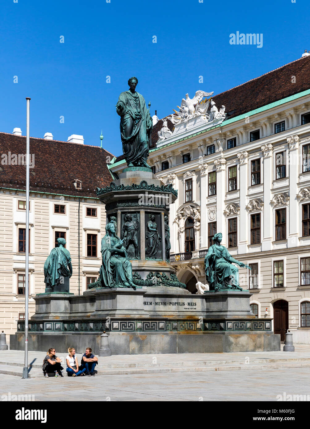 Denkmal für Franz II., den letzten Kaiser des Heiligen Römischen Reiches, In der Burg, Hofburg, Wien, Wien, Österreich. Stockfoto