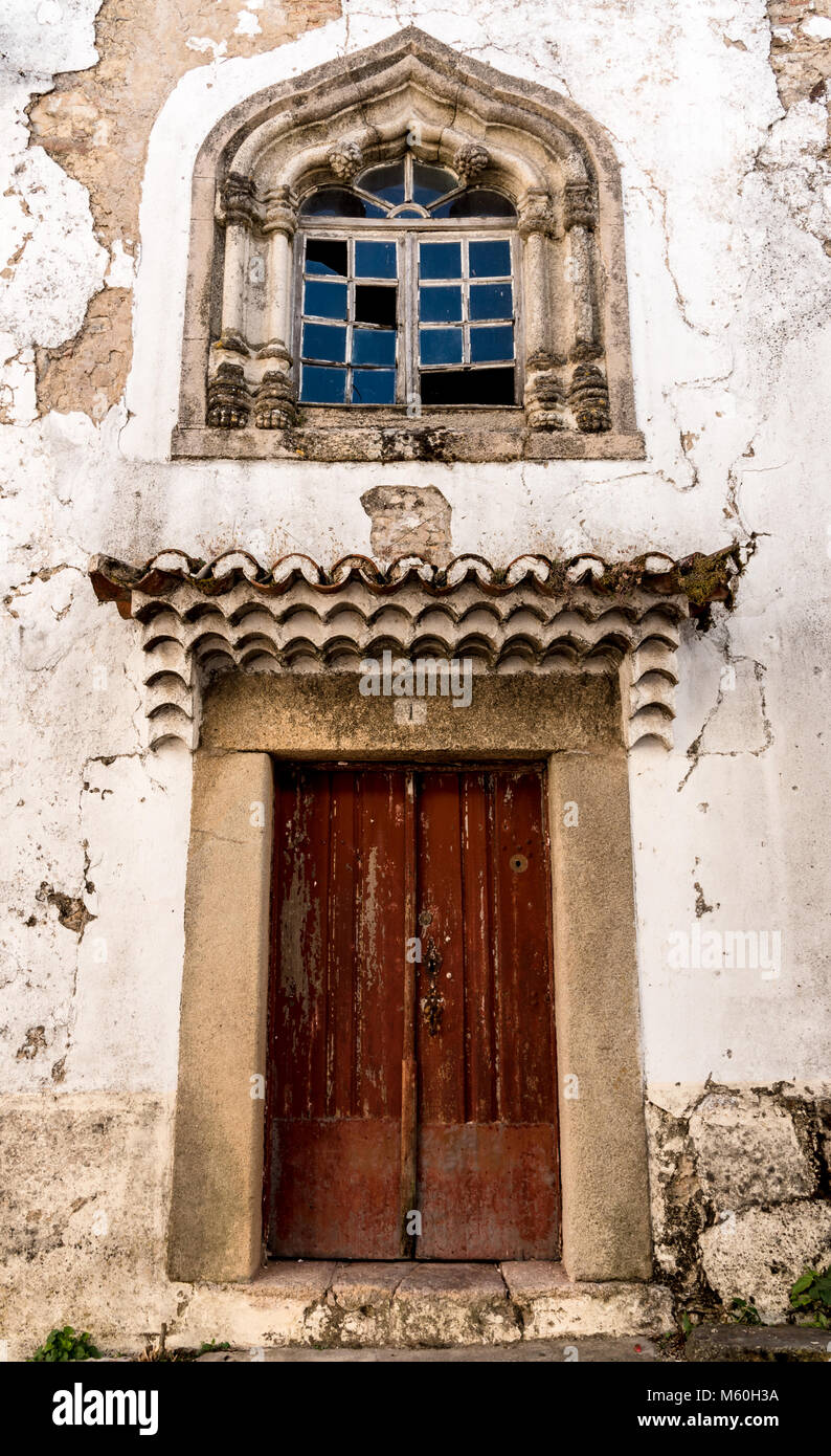 Alte Gebäude in die befestigte mittelalterliche Dorf von Ohrid in der Region Alentejo in Portugal Stockfoto