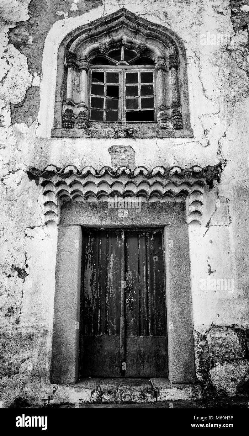 Alte Gebäude in die befestigte mittelalterliche Dorf von Ohrid in der Region Alentejo in Portugal Stockfoto