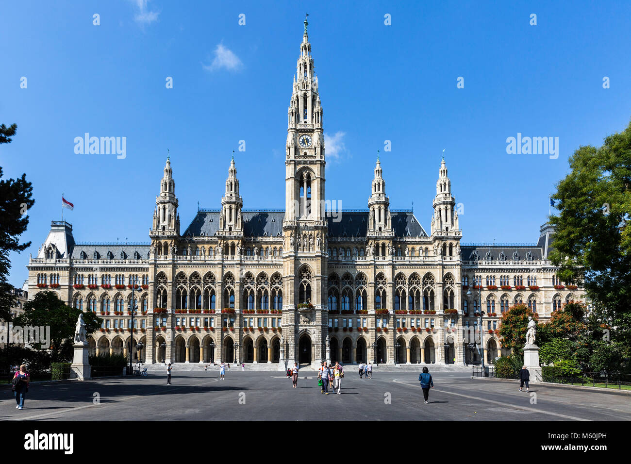 Das Rathaus, Rathausplatz, Wien, Wien, Österreich Stockfotografie Alamy