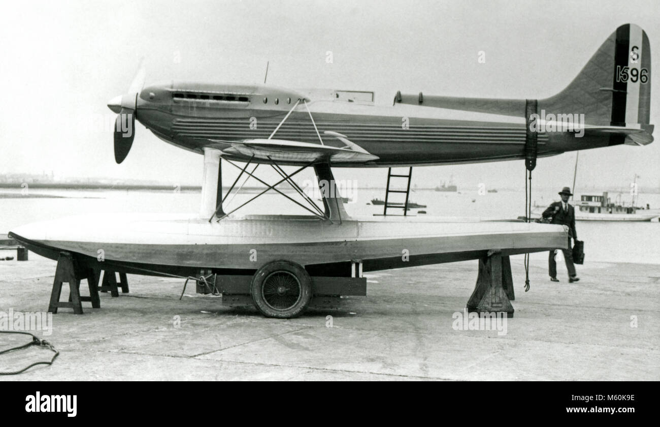 Supermarine S.6B Scheider Cup. S 1596 brach den Weltrekord im Jahr 1927 Stockfoto