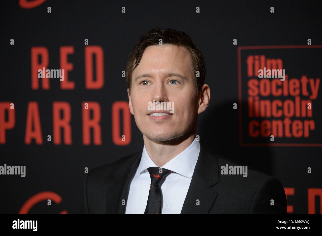 New York, USA. 26 Feb, 2018. Kurt Froman besucht die New York Premiere von "Red Sparrow' in der Alice Tully Hall am 26. Februar 2018 in New York City. Credit: Erik Pendzich/Alamy leben Nachrichten Stockfoto