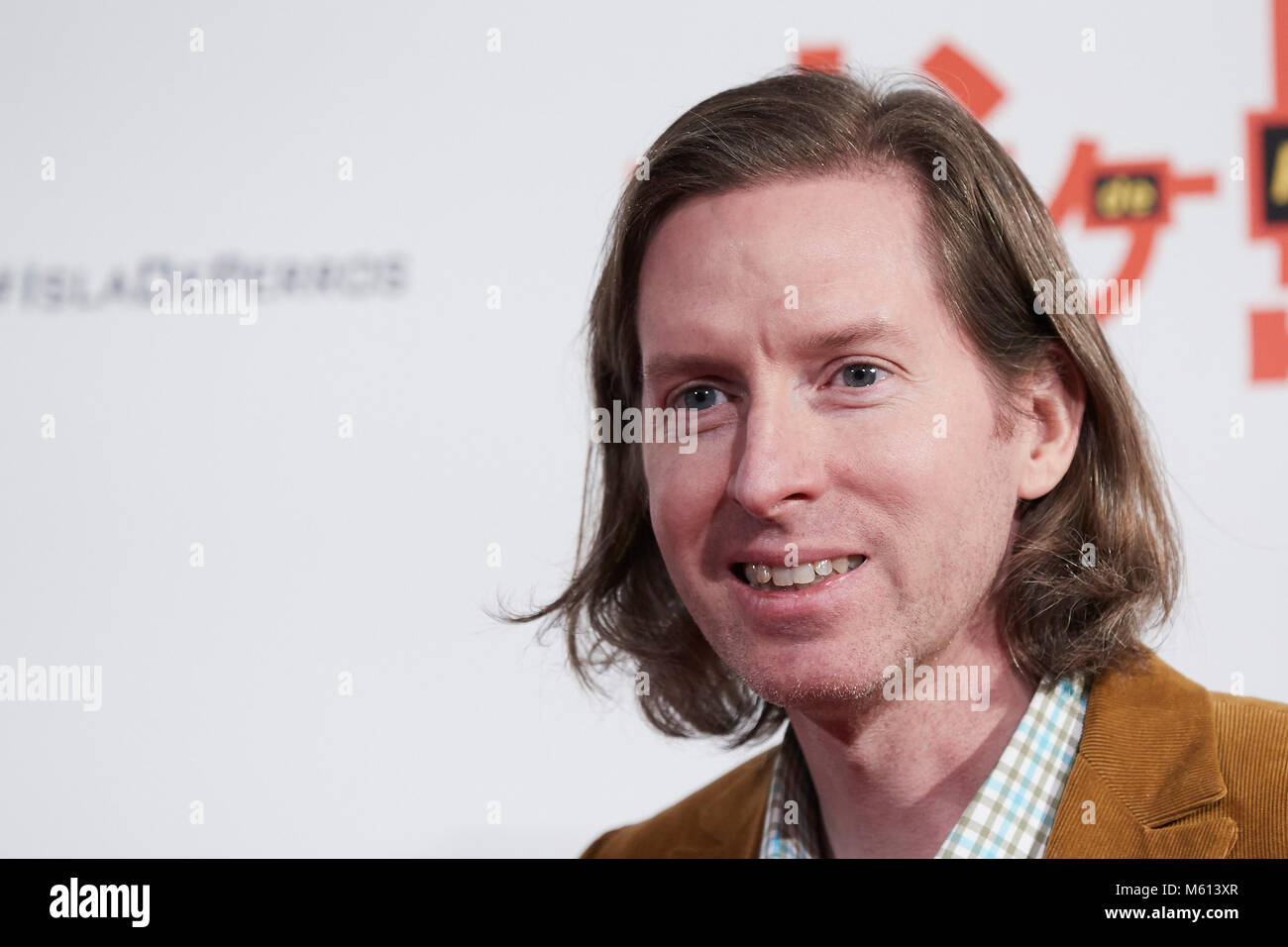 El Regisseur Wes Anderson bei der Premiere des Films "Isla de Perros' in Madrid Dienstag, Februar 27, 2018 Stockfoto