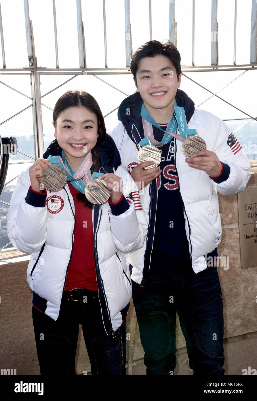 New York, NY, USA. 27 Feb, 2018. Maia Shibutani, Alex Shibutani an(02)