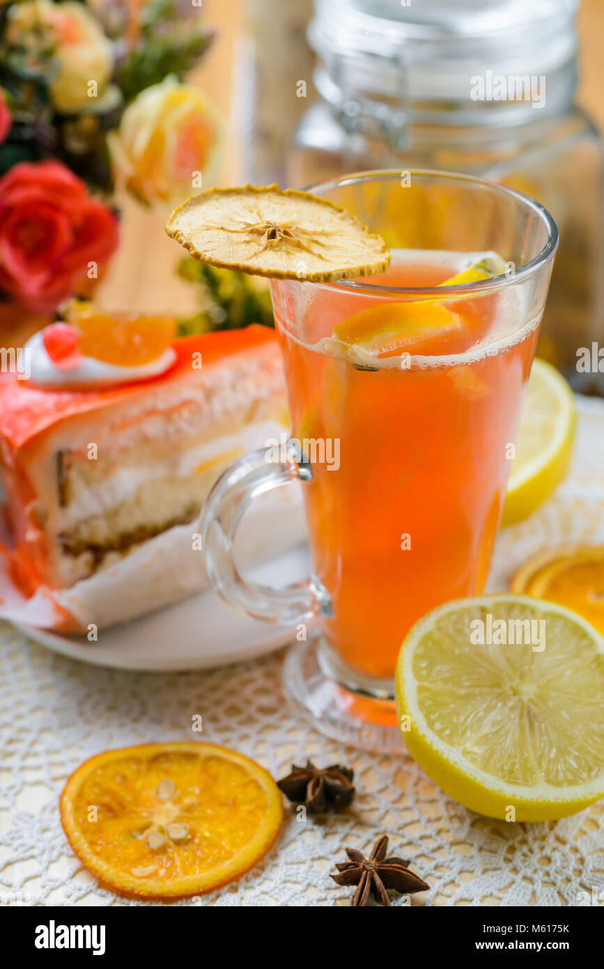 Pflanzliche Berry Tee Stockfoto