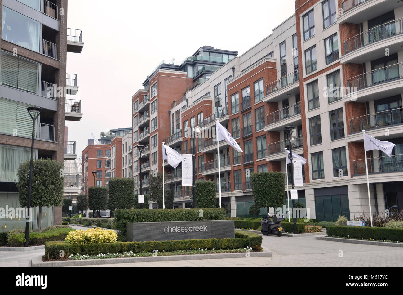 Die luxuriöse Wohnung Entwicklung bei Chelsea Creek in West London Stockfoto