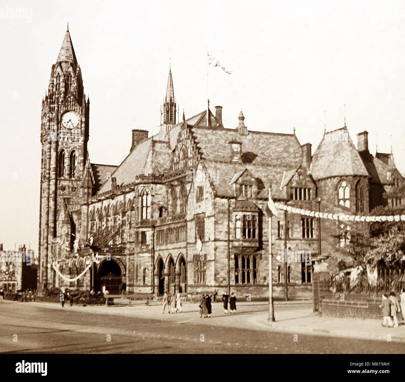 Rochdale Rathaus, 1900 Stockfoto