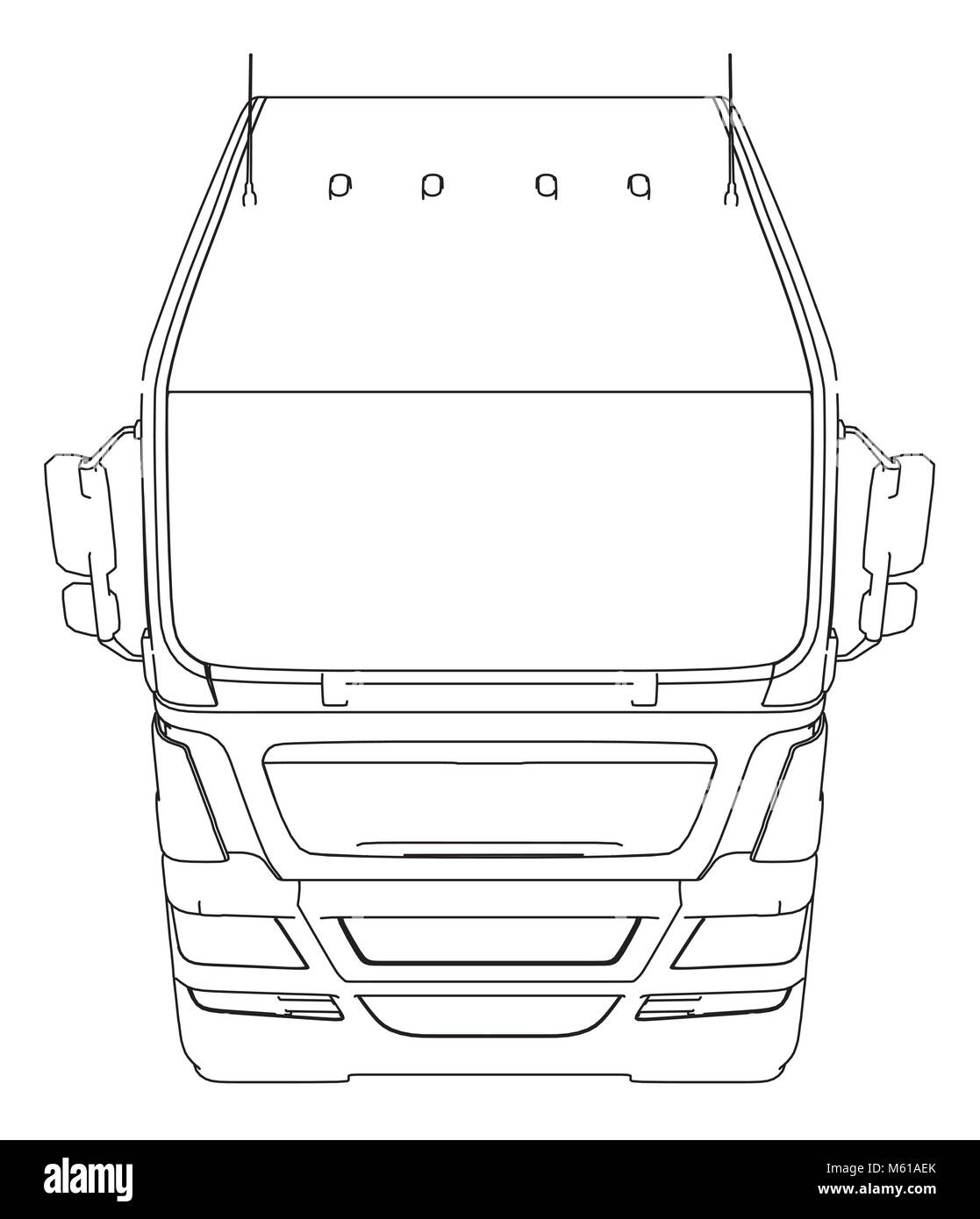 Kommerzielle Lieferung. Tracing Abbildung der 3d. EPS 10 Vektor Format auf weißem isoliert. Stock Vektor