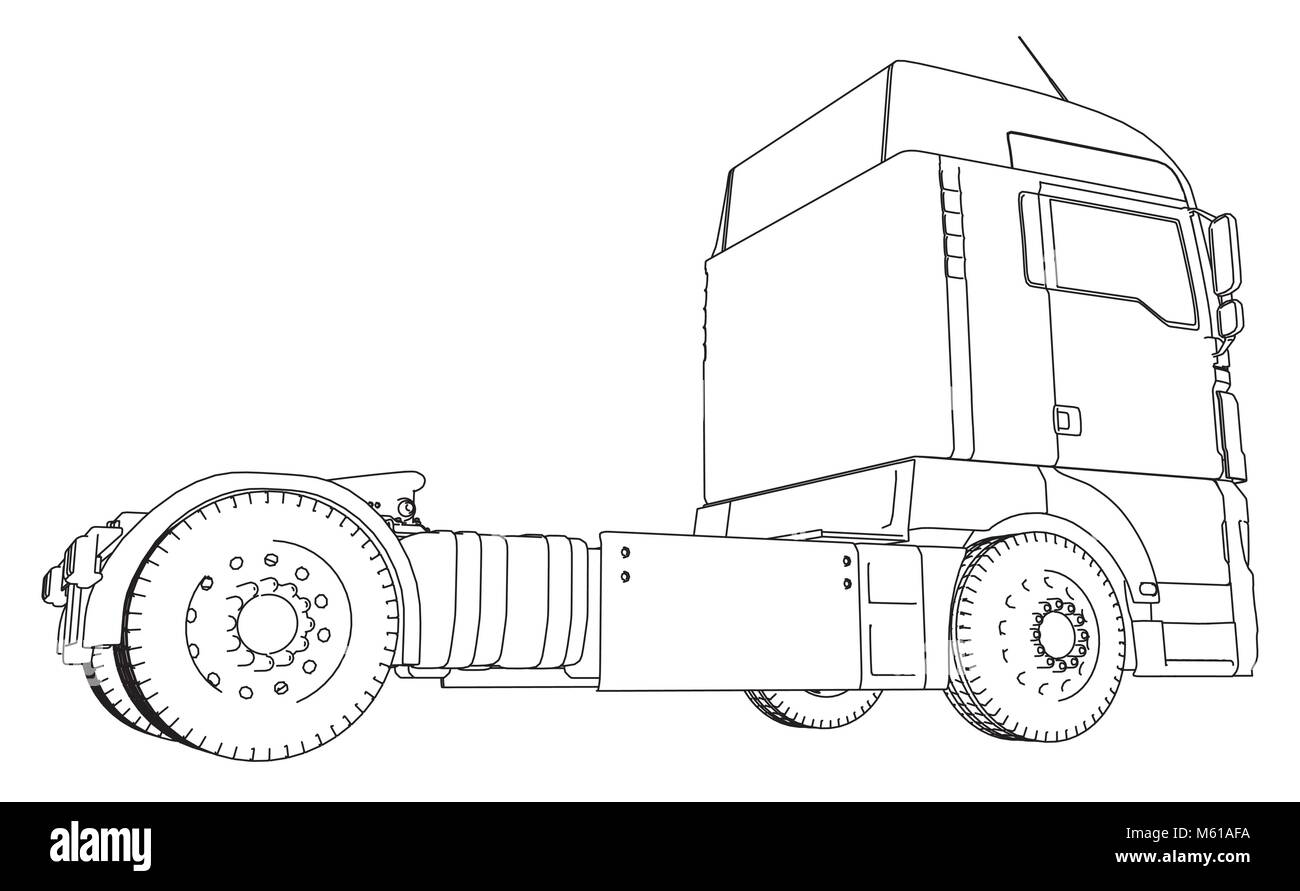 Liefer- Industrie, Logistik Transport und Fracht Fracht Transport Industrie kommerzielle Konzept wire-frame. Erstellt Abbildung der 3d. Stock Vektor